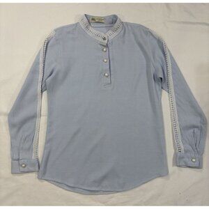 Burberry Women’s Blue Long Sleeve Blouse Size XS